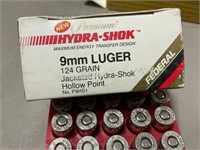 9mm Federal Hydra Shok HP bullets