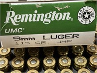 9mm Luger Remington JHP ammo