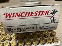 9 mm Luger Winchester JHP ammo