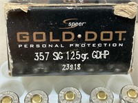 357 SG Gold Dot GDHP by Speer ammo.
