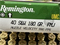 40 S&W Remington FMJ ammo