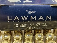 40 ga S&W TMJ Lawman by Speer ammo