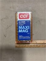 CCI 22 WMR Hollow Point Maxi Mag 50 Rounds