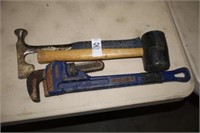 PIPE WRENCH MALLET AND HAMMER