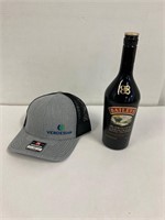 Bailey’s and a cap.