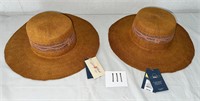 Straw Boater Hat - Universal Thread™ Tan S/M *TWO