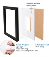 12x16 Picture Frame Black Covered by Plexiglass