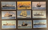 FAMOUS SHIPS:  14 x German Tobacco Cards (1933)