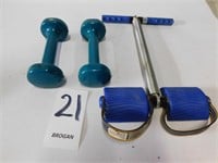Excercise Weights and Stretcher