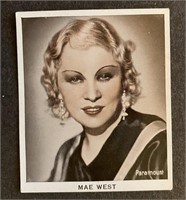 MAE WEST:  German BERGMANN Tobacco Card (1934)