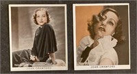 JOAN CRAWFORD:  2 x Antique Tobacco Cards (1934)
