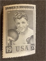 Boxing, JAMES J. BRADDOCK: Scarce SLANIA Stamp