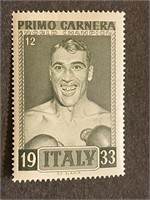 Boxing, PRIMO CARNERA: Scarce SLANIA Stamp