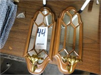 2 Mirrored Candle Holders
