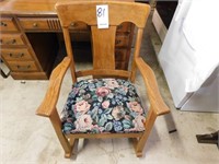 Wood Rocker with Padded Seat C