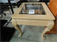 Glass Insert End Table