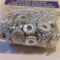 Classy Silver Wheel Beads - 100 pcs