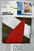 Room Essentials Multicolor Graphic Shower Curtain