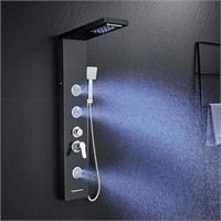 ROVATE LED Shower Panel  5 in 1 - Black