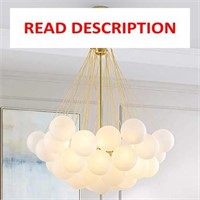 $339  LITFAD Bubble Chandelier Gold - 37 Balls