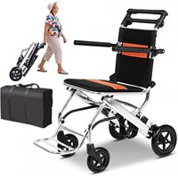 $218  Folding Wheelchair  Handbrake  8 PVC Casters