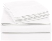 Cotton Blend Sheet Set  Twin White 4pc