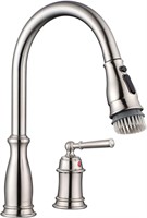 2 Hole Kitchen Faucet  Pull Down  Nickel