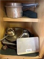 Assorted pans and pressure cooker