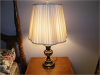 PAIR HEAVY BRASS TOUCH TABLE LAMPS 34" TALL
