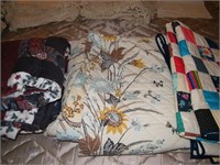 3 COVERLETS AND QUILTS
