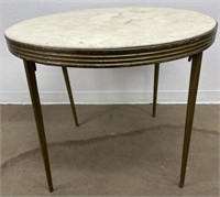 Antique Metal Round 4 Leg Table
