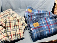 Two sets of Eddie Bauer blankets and duvet cover