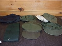 old military hats from same trunk