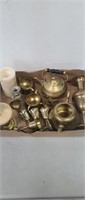 Tray assorted  brass.