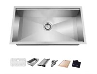 30” under mount kitchen sink with accessories