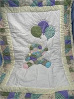 Quilted crib blanket