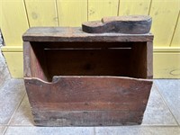 Primitive Rustic Wood Shoe Shine Box