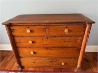 Five Drawer Pine Dresser