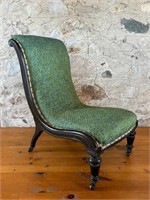Very Old Upholstered Slipper Chair