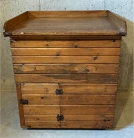 Wooden Dough Box on Casters