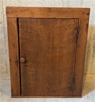 Antique Wood Wall Hanging Storage Cabinet