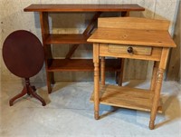 Trio of Wooden Furniture Pieces