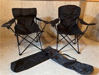 Pair of Folding Camp Chairs w/ Storage Bags