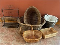 Assortment of Wicker Storage Baskets