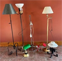 Grouping of Desk and Floor Lamps