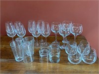 Six Sets of 4pc Glassware