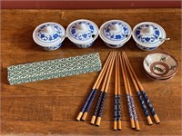 Asian Sushi Utensils, Pair of Cloisonne Chopsticks