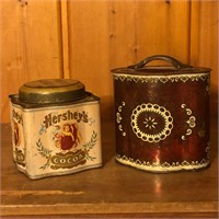 Lot of 2 Vintage Tins