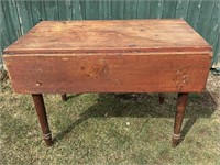 Pine Drop Leaf Table with Cherry Finish