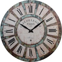 Old Oak 24-Inch Vintage Silent Wall Clock
